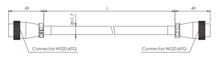 OPT奥普特 OPT-DGYX1M-6P-S-20A 六芯连接器光源线